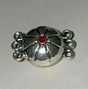Precioso broche magnético redondo de 2-3 hebras con cristales de luz de Siam Swarovski - Imagen 1 de 2