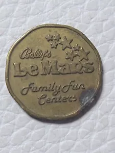 Bally's Lemans Arcade Token 8-Sided "Playground For The Mind" Gold tone Vintage - Picture 1 of 6