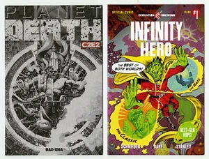 C2E2 2025 VARIANTS Planet Death #0 Bad Idea/Infinite Hero #1 Revolution Brewing - Picture 1 of 6