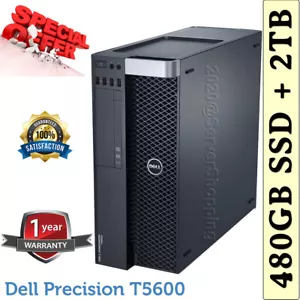 Dell Precision T5600 2x Xeon E5-2680 2.70 64GB RAM 480GB SSD NVIDIA 5000 2TB HDD - Picture 1 of 11