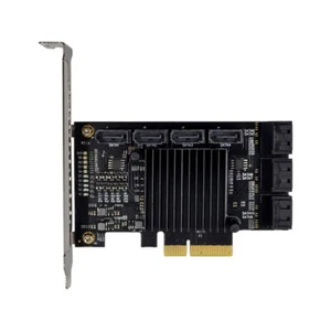 Pour Desktop10 Port Carte d'extension PCIE PCIe SATA 3.0 Contrôleur Adaptateur 6Gbps - Photo 1/5