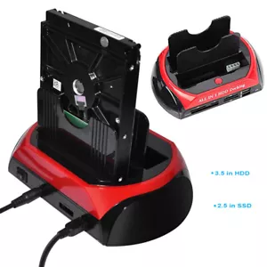 Hard Drive Docking Station HDD Hub USB 2.0 IDE SATA Copy External Card Reader - Picture 1 of 11