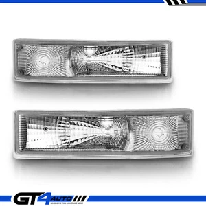 For 1995-2005 Chevrolet Astro Van Euro Crystal Clear Signal Bumper Lights Pair - Picture 1 of 5