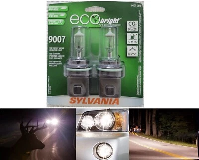 Sylvania EcoBright 9007 HB5 65/55W Two Bulbs Head Light Dual Beam Plug Play OE - Image 1 of 4