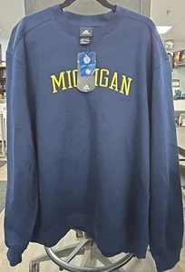 Adidas Authentic Collegiate Michigan Langarm XL Sweat Shirt Rundhals Neu mit Etikett  - Bild 1 von 3