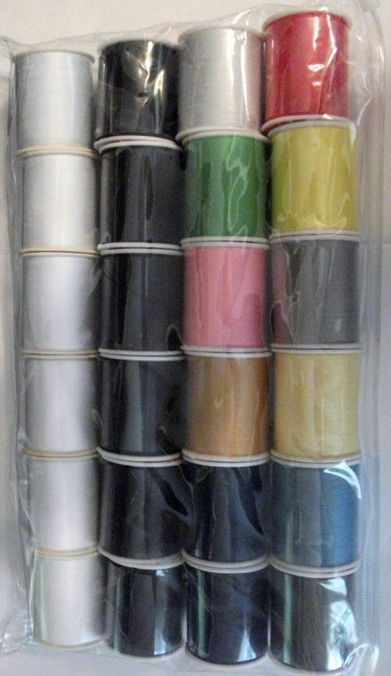 24 Assorted Spools of Thread Full Size 200 Yards Each Various/assorted Allary