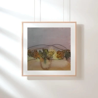 pintura original de acuarela y bolígrafo firmada. Título: Fall Reflections Foto 1 de 4