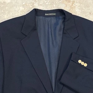 Giacca cappotto sportivo tuta lana 2 bottoni blu navy oro blazer uomo Botany 500 - Foto 1 di 10