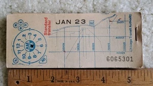 Vintage Chicago Transit Authority CTA Bus Ticket Transfers Standard - Picture 1 of 2