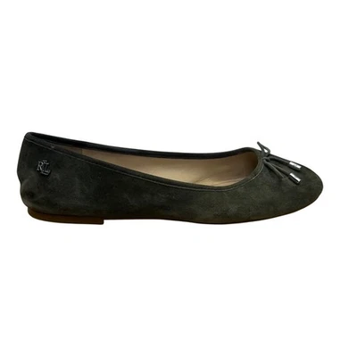 Lauren Ralph Lauren Women’s Dark Olive Suede Jayna Slip-On Ballet Flats Size 8.5 - Image 1 of 4