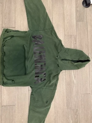 Balenciaga 绿色胶带连帽衫,尺寸 L — 第 1/2 张图片