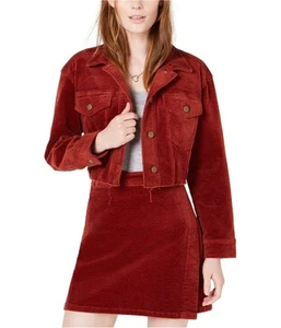 Chaqueta Cortada De Pana Para Mujeres, Ladrillo, L - Imagen 1 de 5