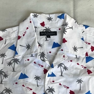 Coors Light Shirt L Wht Hawaii Work Beer Button Down Chill Golden Colorado 3026 - Picture 1 of 10
