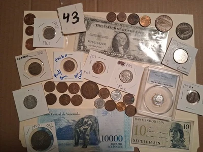 Collectible Junk Drawer Lot 2009s Pcgs Pr69 Silver 10c 1935 Blue Seal 1935... - Image 1 of 4