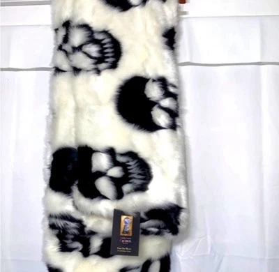 Cynthia Rowley Halloween Calaveras Imitación Piel Manta Negro Blanco NUEVO Foto 1 de 4