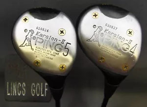 Ping Karsten II Wooden 4 & 5 Woods Regular Steel Shaft Black Grips - Picture 1 of 5