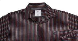 Hawes & Curtis Dress Shirt Striped French Cuffs Men's Size Slim Fit Medium - Picture 1 of 3
