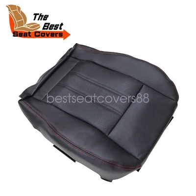 Cubierta de asiento de cuero inferior para conductor Dodge Grand Caravan 2008-2020 costura roja Foto 1 de 4