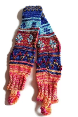 Corantes naturais de lã de malha para aquecedores de pernas – feitos à mão - Imagem 1 de 4