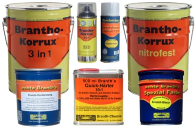 Brantho-Korrux Lacke 3in1 / nitrofest / Klarlack / Härter / Verdünnung / Spray  - Bild 1 von 4