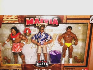 WWE Mattel Elite Rock, Rocky Johnson, Peter Maivia WWE Generations Legacy 3-Pack - Picture 1 of 5