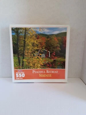 Hoyle 550 Jigsaw Puzzle "PEACEFUL RETREAT"  1999 New Old Stock Factory Sealed - Image 1 of 4