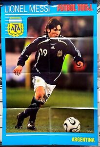 Lot of 2 Soccer Double Sided 16 x 21 Unsigned Posters Messi & Adriano, Natl Team