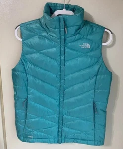 The North Face Aconcagua Puffer Vest Woman Size Med, Goose Down Fill 550 Teal - Picture 1 of 12