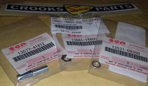 13577-41612, 13661-16600 & 13531-09300 RM125 01 bis 04 Vergaser-Versteller-Set - Bild 1 von 2