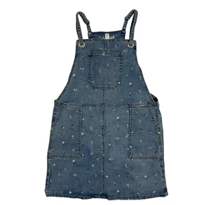 Mono de mezclilla azul vaquero Cat & Jack para niñas bolsillos florales talla L (10-12) - Imagen 1 de 11