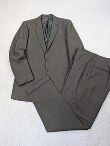 Traje Para Hombres 40L 33x31 Verde Lana a Cuadros Conjunto de 2 Piezas Chaqueta Pantalones De Colección Unión EE. UU. - Imagen 1 de 19