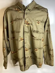 Camisa para hombre Columbia River Lodge XL manga larga con botones caza de faisán - Imagen 1 de 7
