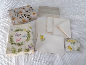 Vtg 2 Hallmark note cards/decorative box/sachets Daisy's Butterflies - Picture 1 of 6