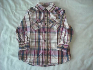 TU boys check roll up long sleeve shirt 4 years vgc - Picture 1 of 2