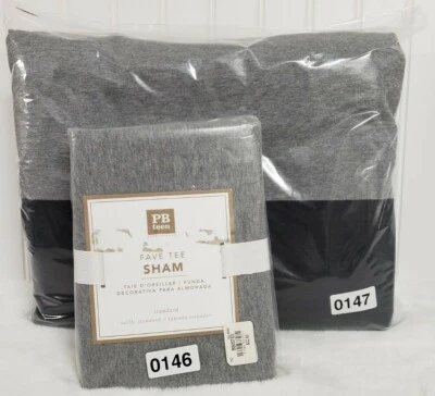 Funda nórdica Pottery Barn Teen Favorite Tee fundas de almohada doble gris carbón Foto 1 de 4