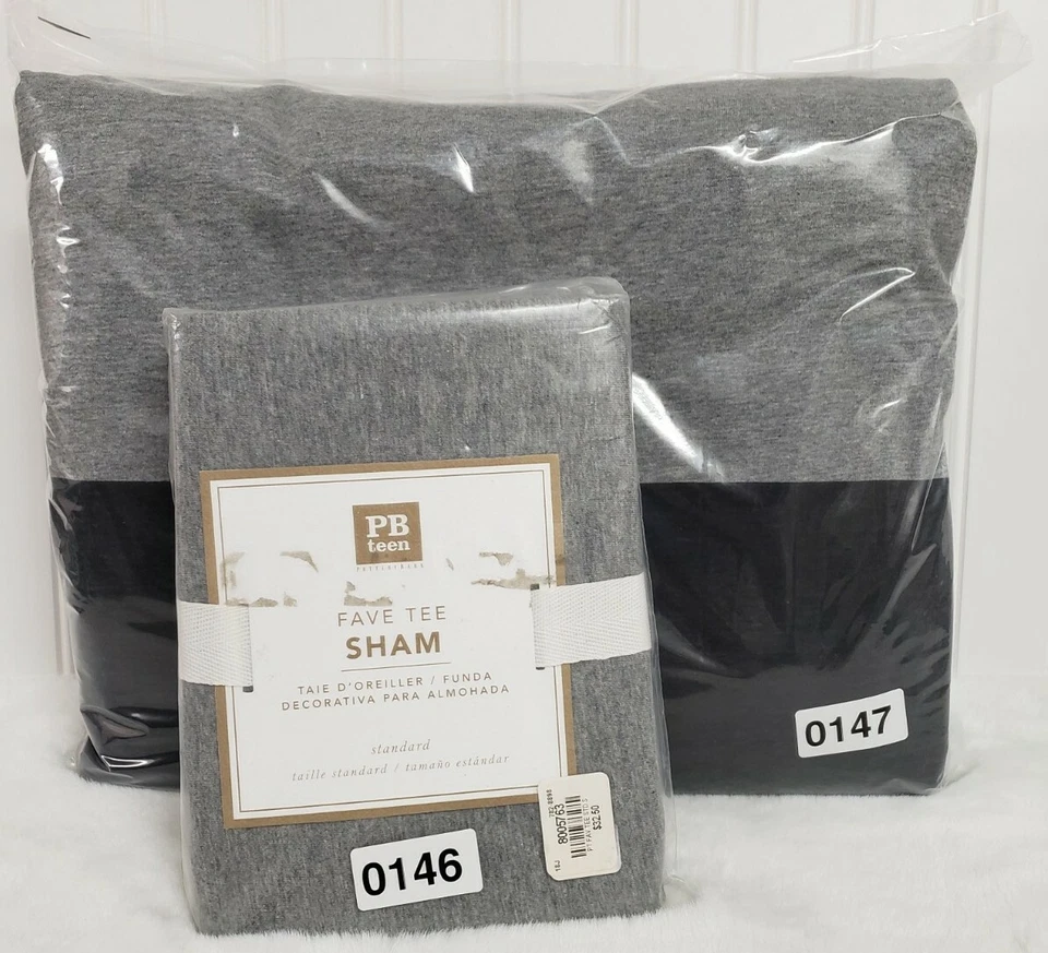 Funda nórdica Pottery Barn Teen Favorite Tee fundas de almohada doble gris carbón Foto 1 de 4