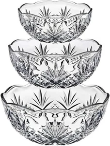 Godinger Dublin Round Serving Bowl H1336 Set of 3 - Picture 1 of 2