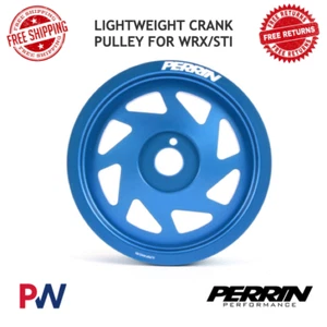 Polea de manivela ligera Perrin para 02-14 WRX 04-21 STI 93-11 Impreza - azul - Imagen 1 de 4