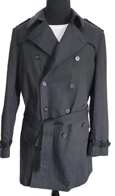 Gabardina impermeable BANANA REPUBLIC grande alta negra resistente al agua Foto 1 de 4