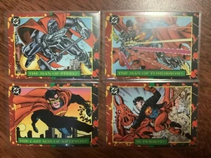 DC BLOODLINES SUPERMAN PROMO CARD SET X 4 1993 SKYBOX P1-P4 - Picture 1 of 2