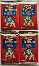 The Flintstones NFL Factory Sealed Card Packs Lot of 4 Football Teams Cardz 1993