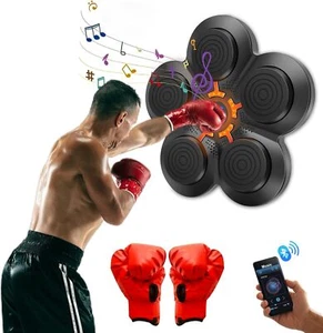 Smart Music Boxing Machine w/ Gloves Adults Kids Training Electronic Bluetooth - Picture 1 of 16