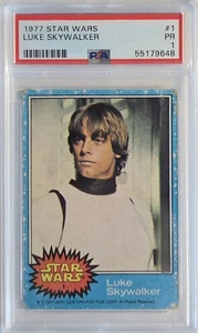 1977 Star Wars Luke Skywalker #1 PSA PR 1 - Picture 1 of 2