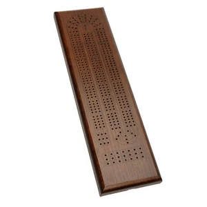 WE Games Classic Cribbage Set - Solid Wood Board, Continuous 3 Track, Metal Pegs - Picture 1 of 11