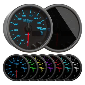 GlowShift 3-3/8" 85mm 100 MPH Velocímetro en el tablero Kit de medidor tintado 7 colores - Imagen 1 de 5