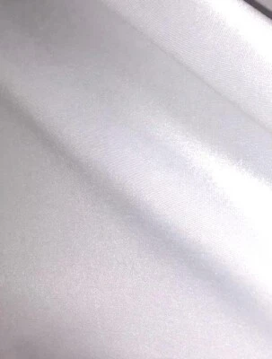 10 YDS WHITE POLYRAYON SHINY TAFFETA DRESS, LINING DECOR MEDIUM WEIGHT 58" WIDE - Image 1 of 4