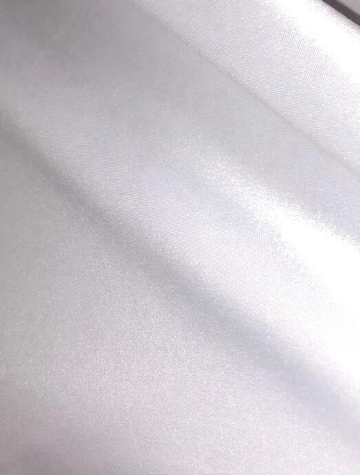 10 YDS WHITE POLYRAYON SHINY TAFFETA DRESS, LINING DECOR MEDIUM WEIGHT 58" WIDE - Image 1 of 4