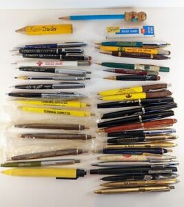 Lot of 40 Vintage MECHANICAL PENCILS & PENS Paper Mate 4H Military Advertising 