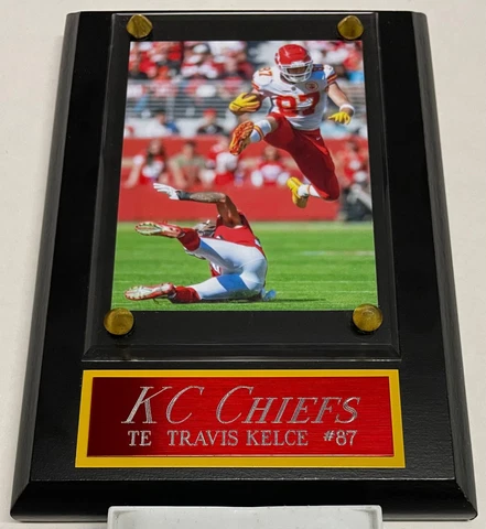 TRAVIS KELCE KANSAS CITY CHIEFS-PHOTO PLAQUE FOR YOUR MAN CAVE WALL DECOR Cover
