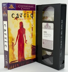1976 Carrie VHS Tape Contemporary Classics Horror Movie Halloween Travolta MGM - Picture 1 of 5